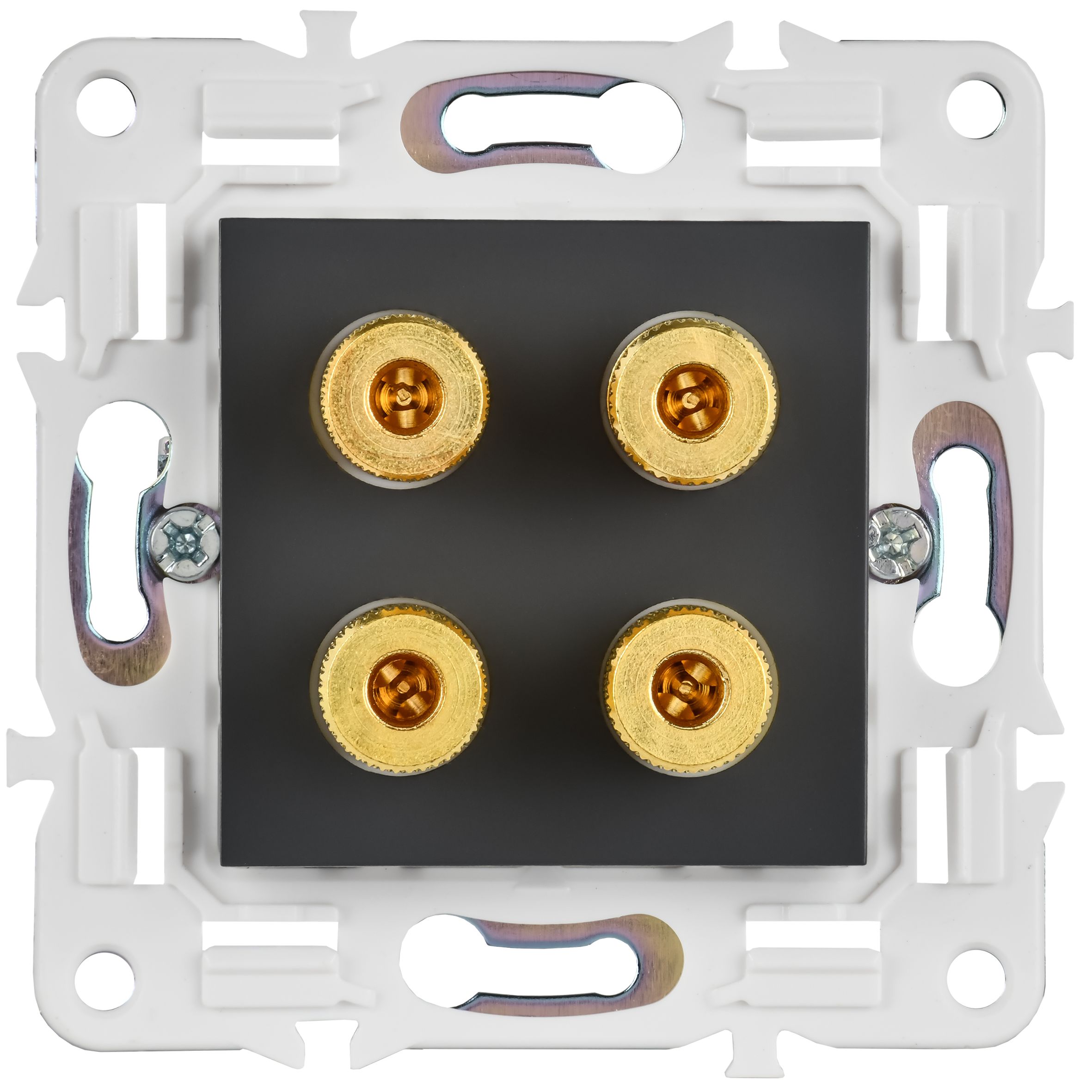 SKANDY Аудиорозетка 4-местная SK-A01T титан IEK