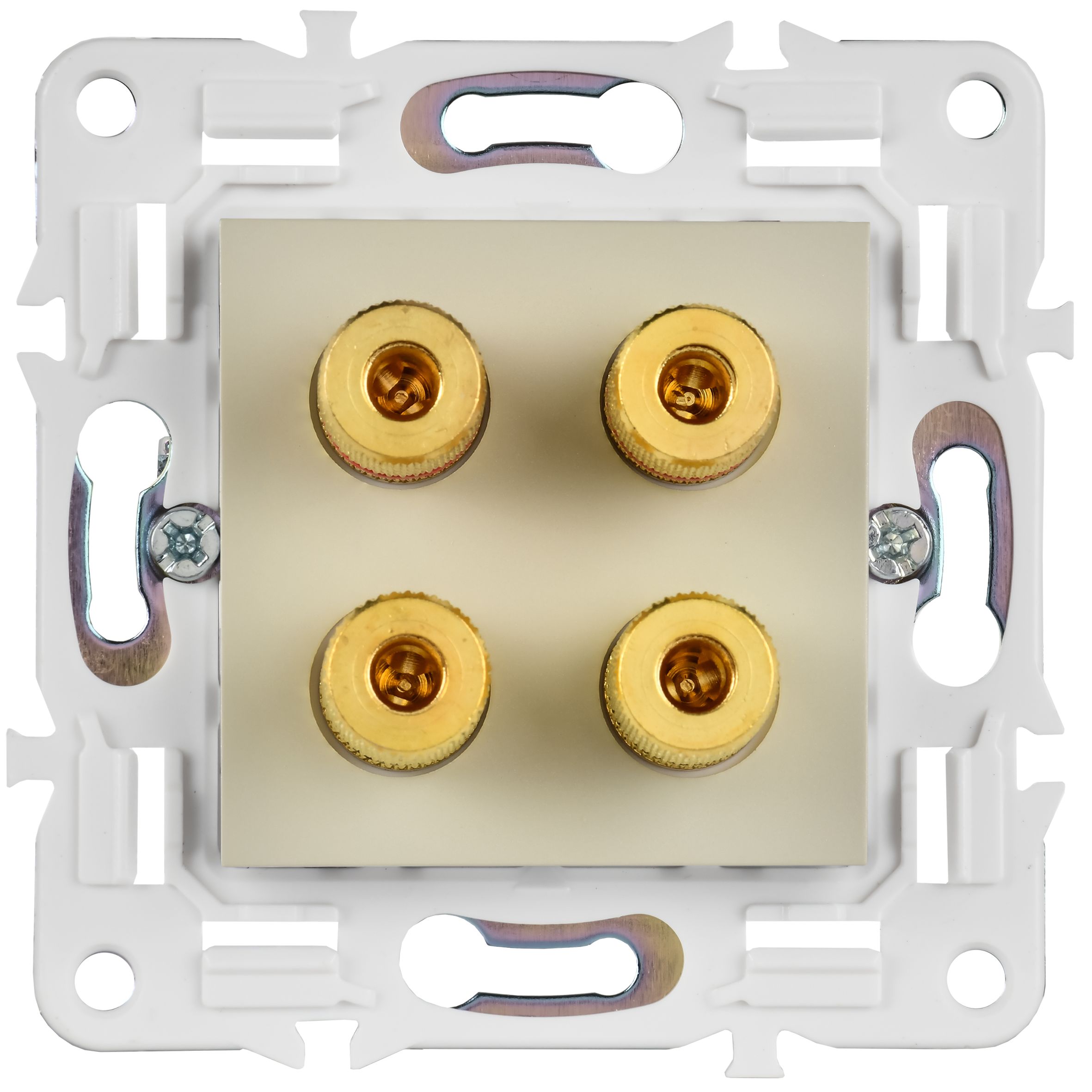 SKANDY Аудиорозетка 4-местная SK-A01B бежевый IEK