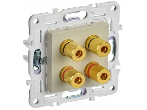 SKANDY Аудиорозетка 4-местная SK-A01B бежевый IEK