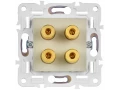 SKANDY Аудиорозетка 4-местная SK-A01B бежевый IEK