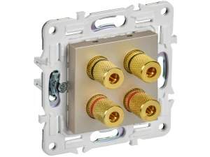 SKANDY Аудиорозетка 4-местная SK-A01Sh шампань IEK