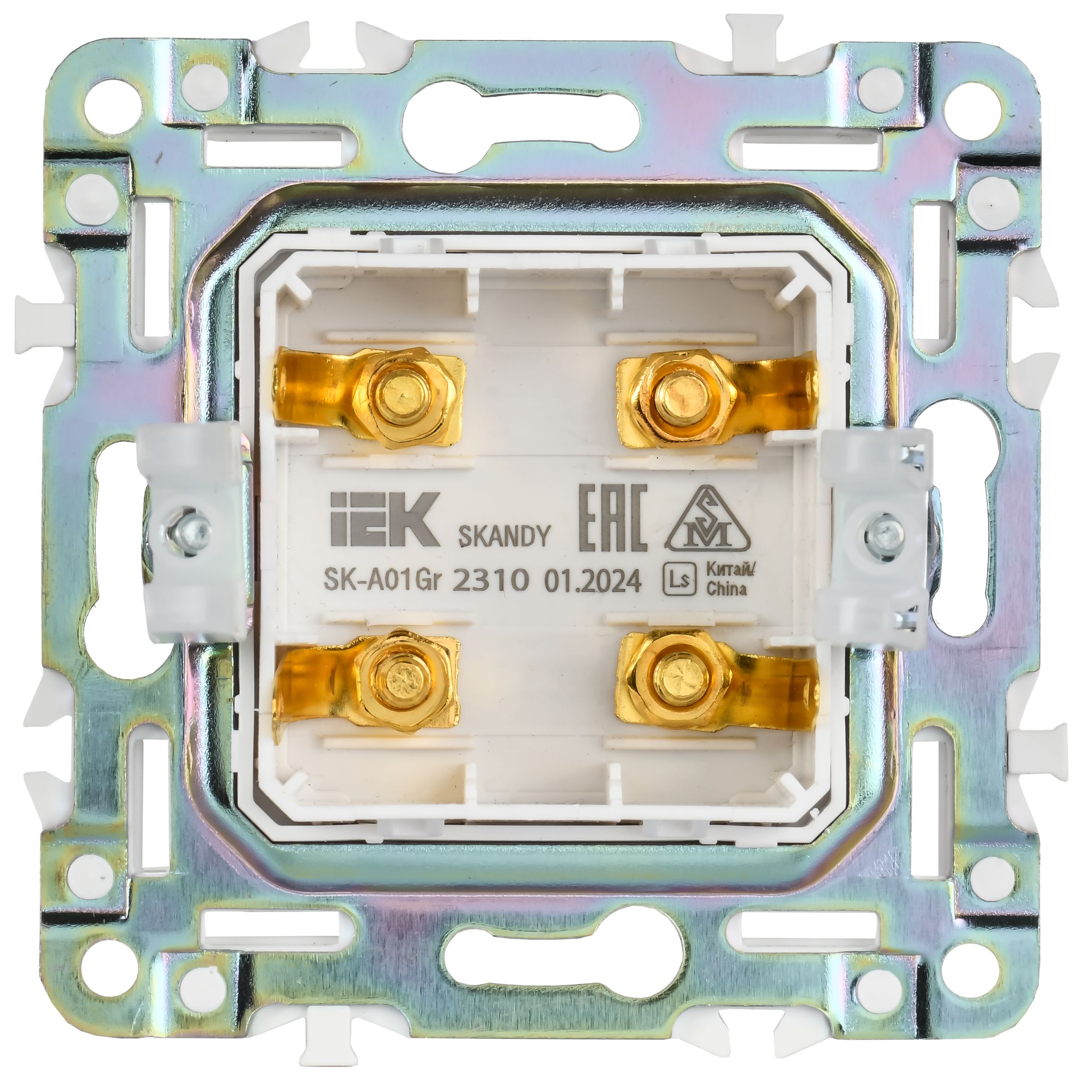SKANDY Аудиорозетка 4-местная SK-A01Gr серый IEK