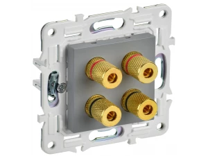 SKANDY Аудиорозетка 4-местная SK-A01Gr серый IEK