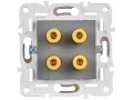 SKANDY Аудиорозетка 4-местная SK-A01Gr серый IEK