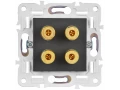 SKANDY Аудиорозетка 4-местная SK-A01G графит IEK