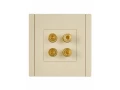 FORTE&PIANO Аудиорозетка 4-местная FP439 ваниль IEK