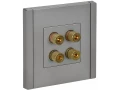 FORTE&PIANO Аудиорозетка 4-местная FP539 сталь IEK