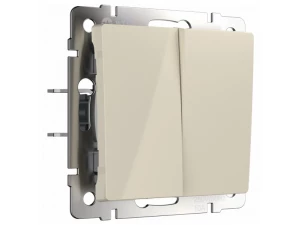 Перекрестный переключатель двухклавишный /W1123003 (слоновая кость)