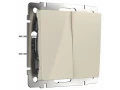 Перекрестный переключатель двухклавишный /W1123003 (слоновая кость)