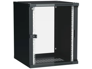 ITK Шкаф настенный LINEA WE 15U 600х600мм дверь стекло черный