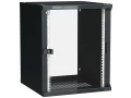 ITK Шкаф настенный LINEA WE 15U 600х600мм дверь стекло черный