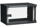ITK Шкаф настенный LINEA WE 6U 550х350мм дверь стекло черный