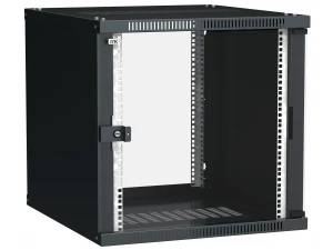 ITK Шкаф настенный LINEA WE 12U 600х450мм дверь стекло черный