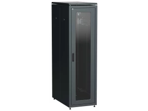 ITK Шкаф сетевой 19' LINEA N 42U 600х1000 мм стеклянная передняя дверь черный ИЭК