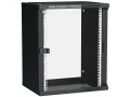 ITK Шкаф настенный LINEA WE 15U 600х450мм дверь стекло черный