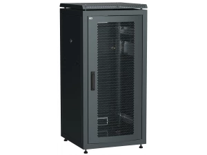 ITK LINEA N Шкаф сетевой 19' 24U 600х600мм перфорированная передняя дверь черный