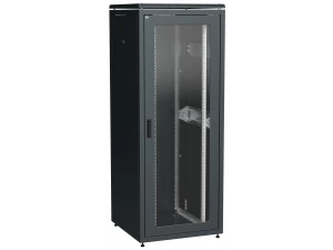 ITK LINEA N 42U 800*800 мм стеклянная передняя дверь задний металл черный ИЭК
