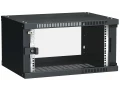 ITK Шкаф настенный LINEA WE 6U 600х450мм дверь стекло черный