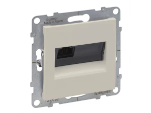Розетка информационная одиночная RJ45 категория 6 UTP слоновая кость SUNO /721252/