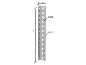 Профиль перфорированный П-образный 30*50 L3000-1,5 ARDIC