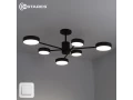 Люстра светодиодная управляемая MATEO 75W 6R-ON/OFF-915*250-BLACK/WHITE-220-IP20