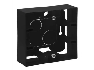 Коробка накладного монтажа 1-постовая, цвет чёрный NILOE STEP 863597