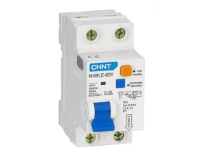 Дифференциальный автоматический выключатель NXBLE-63YH 1P+N C10 30mA тип AC, 6kA (R) CHINT 515373