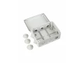 Коробка КМ41241 распаячная для открытой проводки 150х110х70 мм IP44 (RAL7035, 10 гермовводов) ИЭК