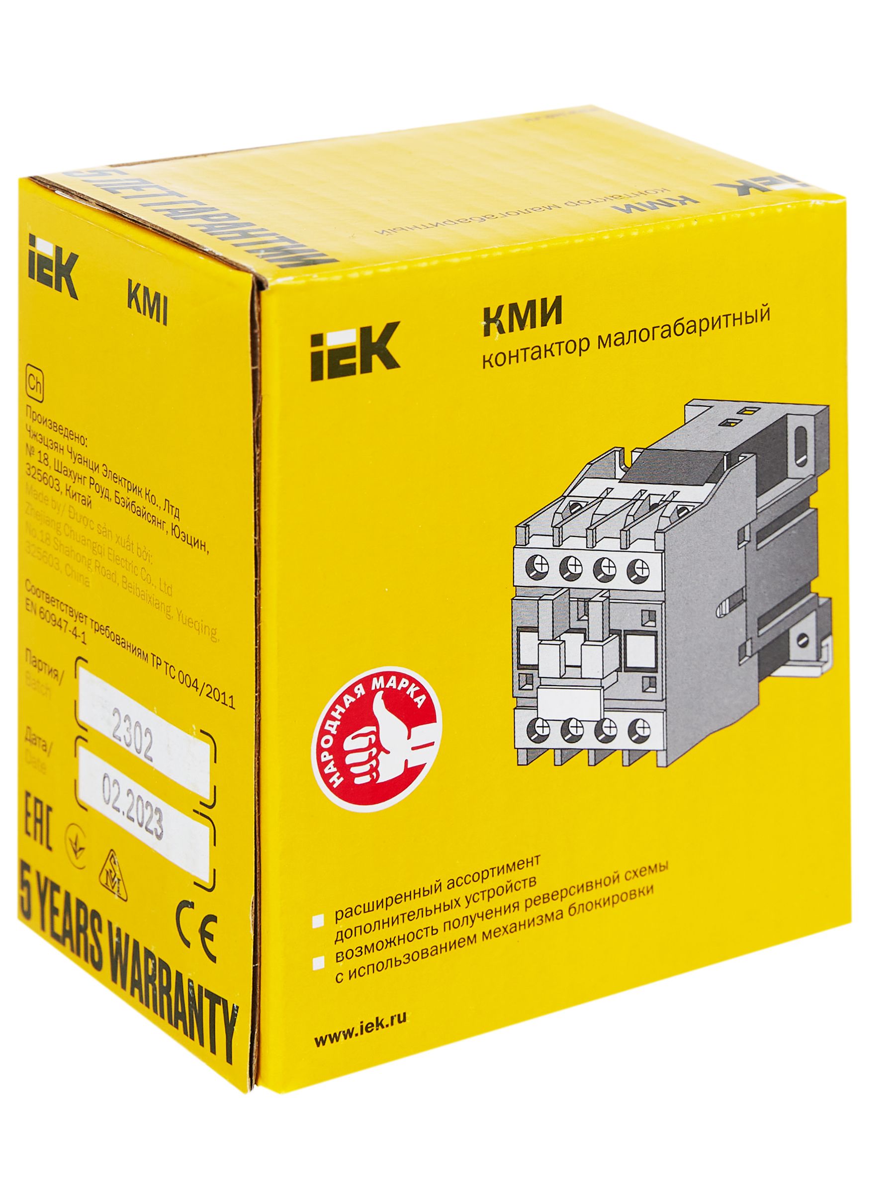 Контактор КМИ-11210 12А 24В/АС3 1НО ИЭК