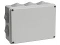 Коробка КМ41244 распаячная для о/п 190*140*70 мм IP55 (RAL7035, 10 гермовводов) ИЭК
