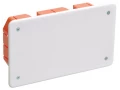 Коробка распаячная КМ41006 для твердых стен безгалогенная (HF) 172х96х45мм с саморезами с крышкой IEK