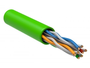 ITK Витая пара U/UTP кат.6 4x2х23AWG solid LSLTx нг(А)-LSLTx зеленый (305м)