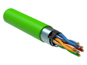 ITK Витая пара F/UTP кат.5E 4x2х24AWG solid LSLTx нг(А)-LSLTx зеленый (305м)