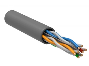 ITK витая пара U/UTP, категория 6 4*2*23AWG LSZH серый (305м)
