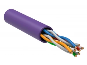 ITK Витая пара U/UTP категория 5E 4x2х24AWG LSZH фиолетовый (305м) ИЭК (уп)
