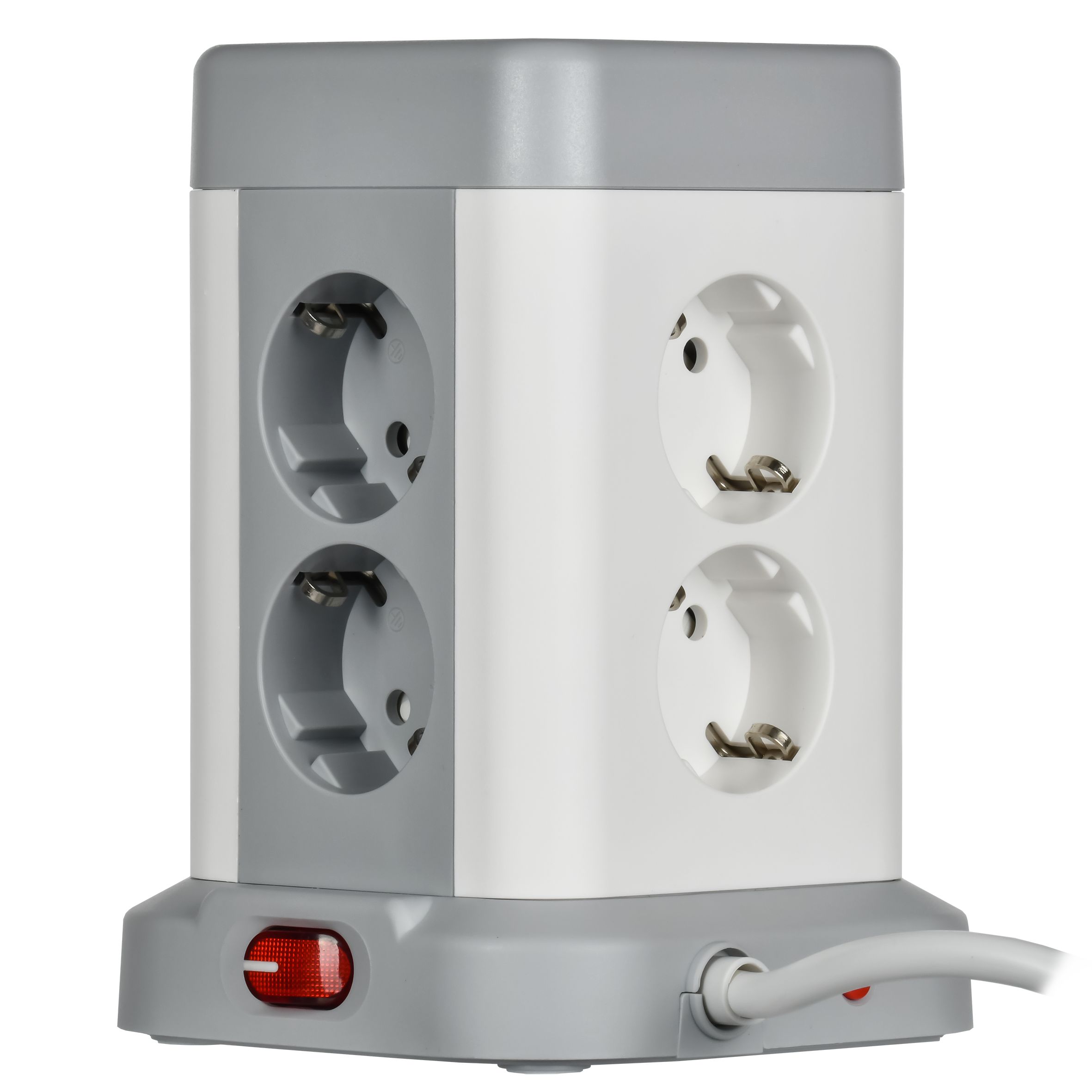 DOMINIC Удлинитель У08K 8 мест 2P+PE 1,5м 3х1,0мм2 16А/250В USB A+C 20Вт серый ИЭК