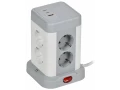 DOMINIC Удлинитель У08K 8 мест 2P+PE 1,5м 3х1,0мм2 16А/250В USB A+C 20Вт серый ИЭК