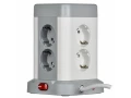 DOMINIC Удлинитель У08K 8 мест 2P+PE 1,5м 3х1,0мм2 16А/250В USB A+C 20Вт серый ИЭК