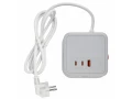 DOMINIC Удлинитель У08K 8 мест 2P+PE 1,5м 3х1,0мм2 16А/250В USB A+C 20Вт серый ИЭК