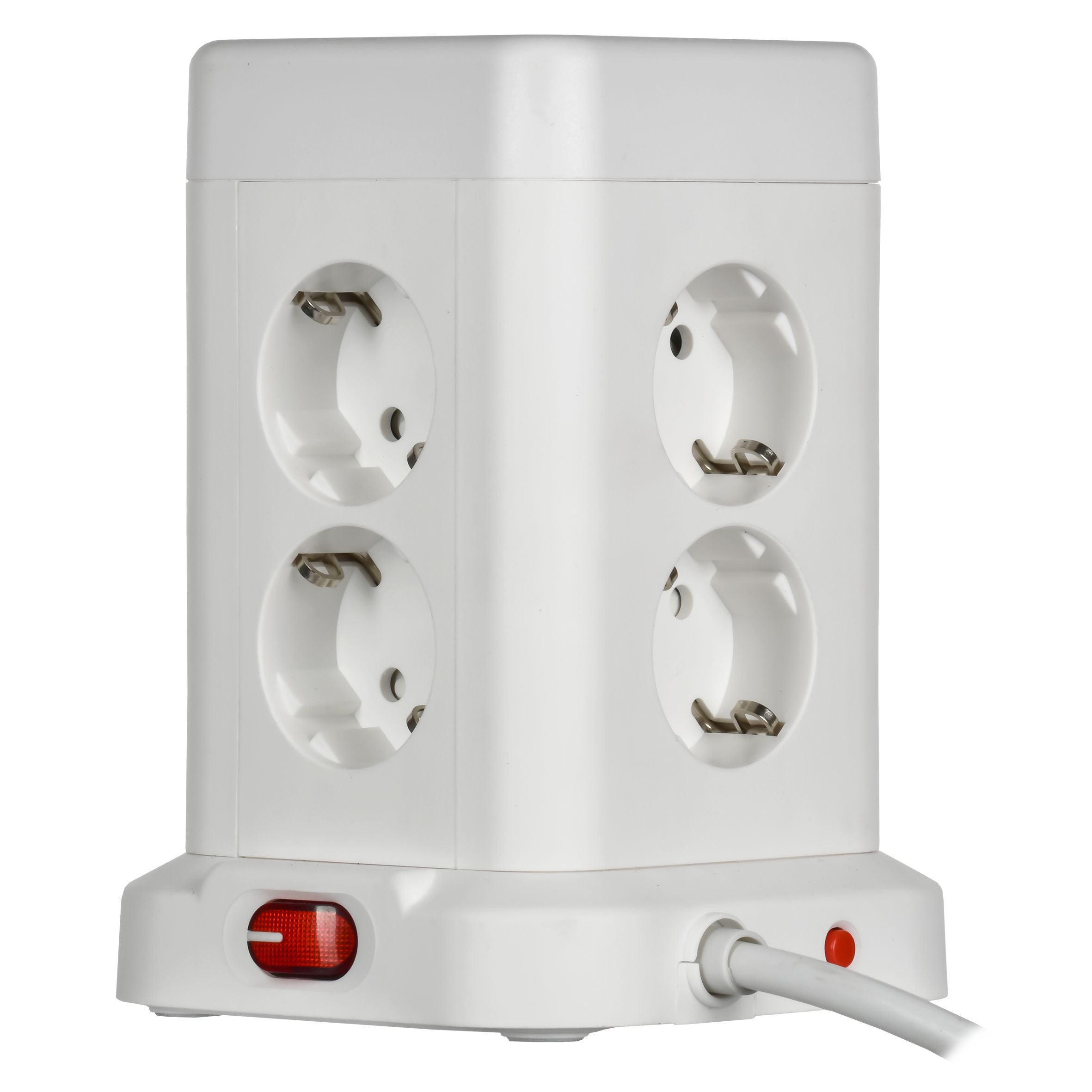 DOMINIC Удлинитель У08K 8 мест 2P+PE 1,5м 3х1,0мм2 16А/250В USB A+C 20Вт белый ИЭК