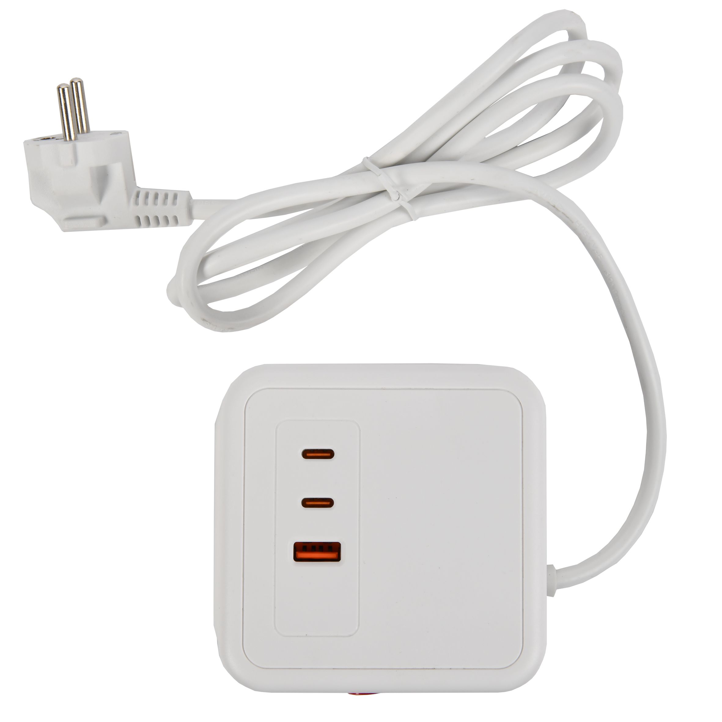 DOMINIC Удлинитель У08K 8 мест 2P+PE 1,5м 3х1,0мм2 16А/250В USB A+C 20Вт белый ИЭК