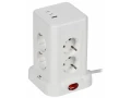 DOMINIC Удлинитель У08K 8 мест 2P+PE 1,5м 3х1,0мм2 16А/250В USB A+C 20Вт белый ИЭК