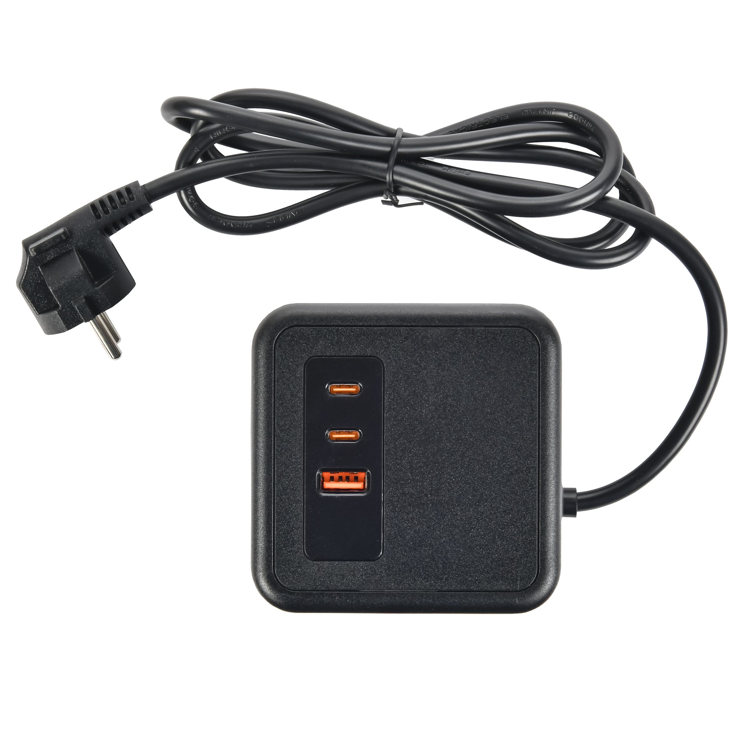 DOMINIC Удлинитель У08K 8 мест 2P+PE 1,5м 3х1,0мм2 16А/250В USB A+C 20Вт черный ИЭК