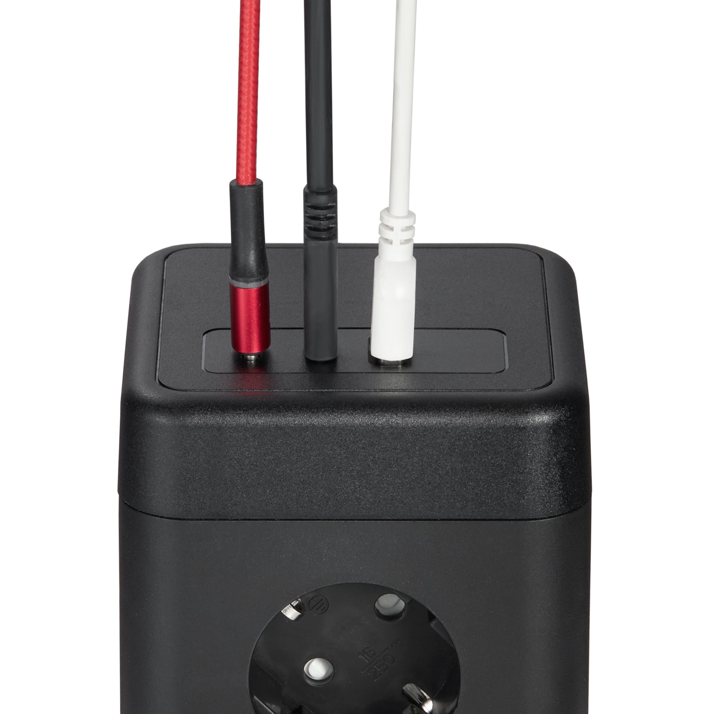 DOMINIC Удлинитель У08K 8 мест 2P+PE 1,5м 3х1,0мм2 16А/250В USB A+C 20Вт черный ИЭК