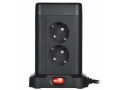 DOMINIC Удлинитель У08K 8 мест 2P+PE 1,5м 3х1,0мм2 16А/250В USB A+C 20Вт черный ИЭК