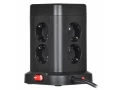 DOMINIC Удлинитель У08K 8 мест 2P+PE 1,5м 3х1,0мм2 16А/250В USB A+C 20Вт черный ИЭК