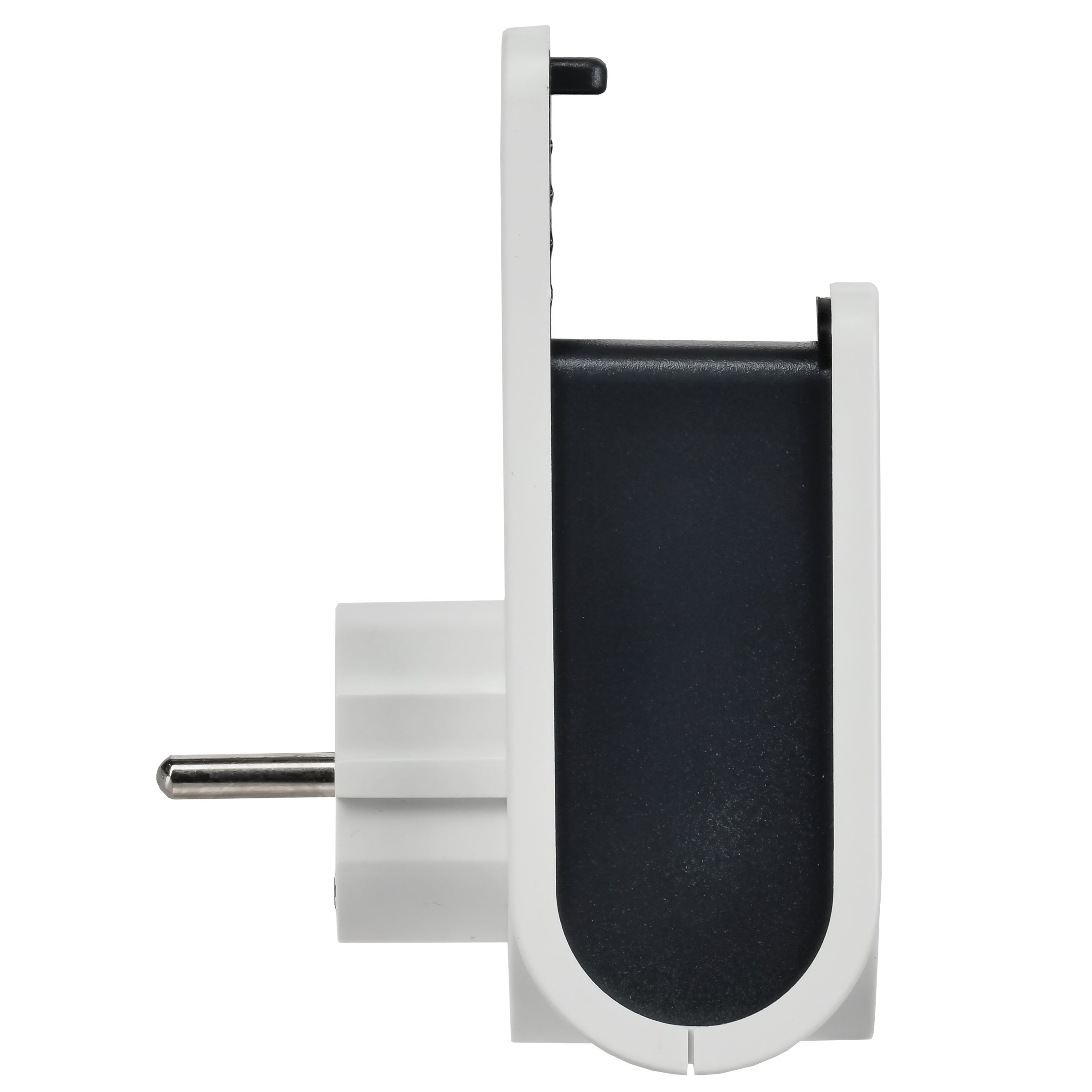 Адаптер Т-03/01 1 место 2P+PE 16А 2хUSB A+C 20Вт с подставкой бело-черный IEK