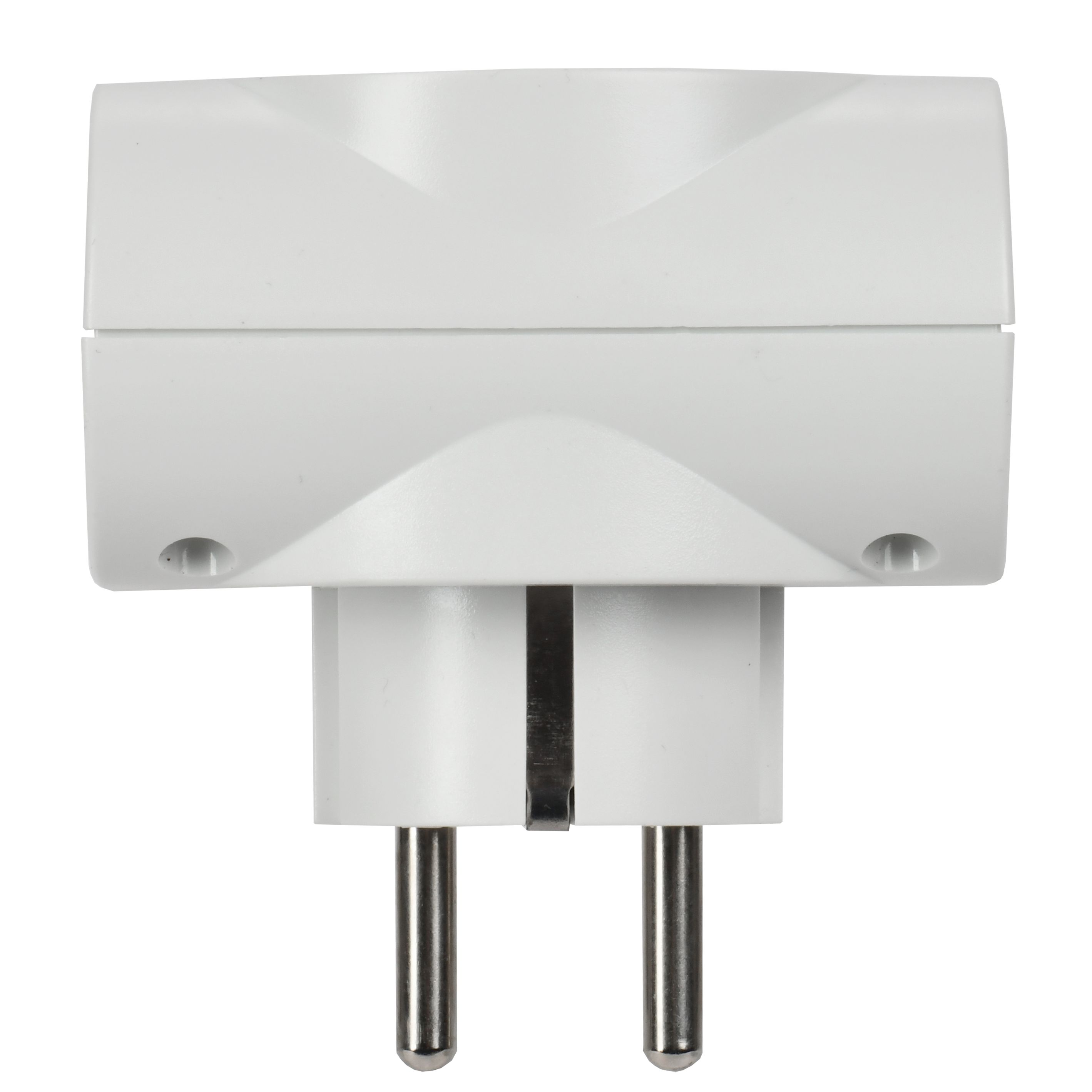 Адаптер Т-03/01 1 место 2P+PE 16А 2хUSB A+C 20Вт с подставкой бело-черный IEK
