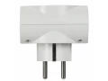 Адаптер Т-03/01 1 место 2P+PE 16А 2хUSB A+C 20Вт с подставкой бело-черный IEK