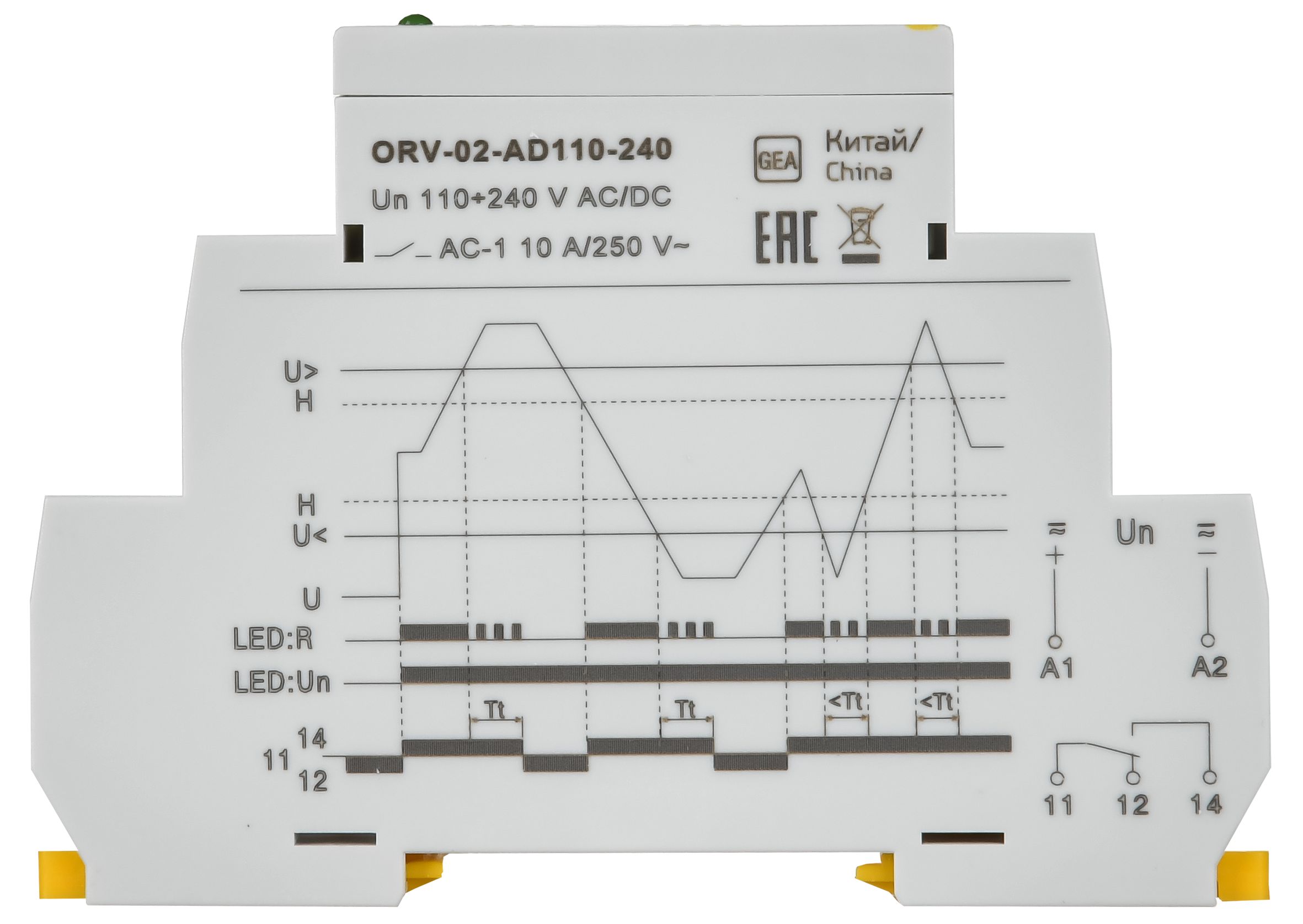 Реле контроля напряжения ORV однофазное 110-240В AC/DC IEK